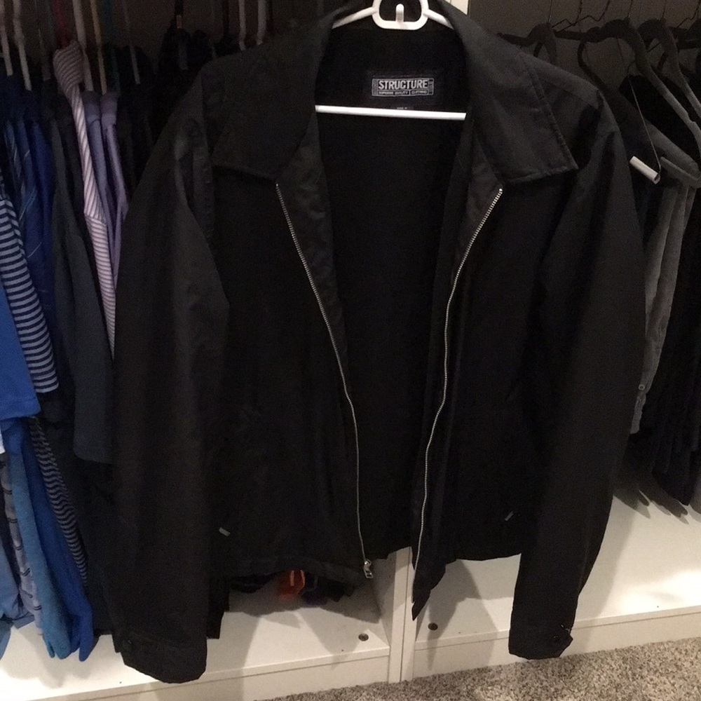 3/$40 Men’s Large Structure Black midweight jacket